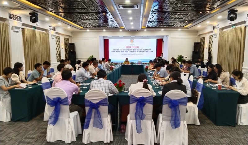Hội nghị trao đổi các nội dung liên quan đến chế độ báo cáo công tác thi hành pháp luật về XLVPHC